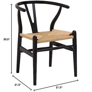 POLY & BARK Weave Chair, Single, Black