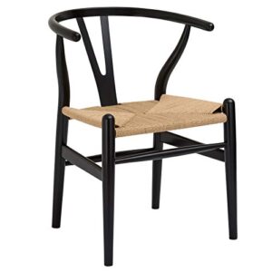 poly & bark weave chair, single, black