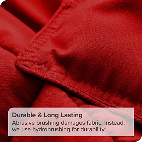 Bare Home Comforter Set - Twin/Twin Extra Long Size - Ultra-Soft - Goose Down Alternative - Premium 1800 Series - All Season Warmth (Twin/Twin XL, Red)