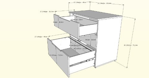 Arobas 3-Drawer Filing Cabinet from Nexera, White