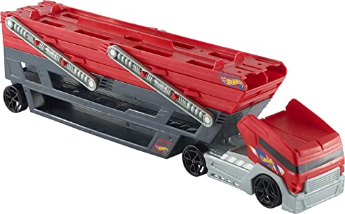 Hot Wheels Playset with Hw MEGA Hauler Toy Truck & 1:64 Scale Car, Stores 50+ Vehicles, Expands to 6 Levels