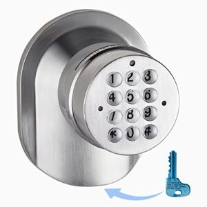 sohomill ® electronic keypad door knob and lock set with backup mechanical key (spring latch lock; not deadbolt; not phone connected), single front keypad yl 99 upgraded model-b