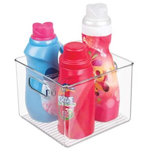 iDesign Kitchen Binz BPA-Free Plastic Deep Stackable Organizer with Handles - 8" x 8" x 6", Clear (Pack of 2)