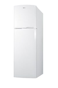 summit ff946w 8.8 cu.ft. frost-free refrigerator-freezer with glass shelves in slim 22” width for small kitchens, white