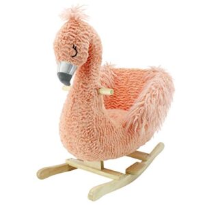 soft landing | joyrides | sit-in character rocker - flamingo