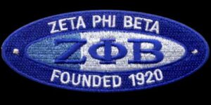 zeta phi beta new oval founding date emblem patch