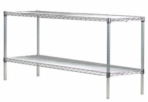 omega 18" deep x 18" wide x 14" high 2 tier chrome starter shelving unit