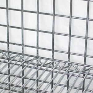 Omega 18" Deep x 48" Wide x 69" High Mobile Chrome Security Cage with 2 Interior Shelves