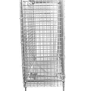 Omega 18" Deep x 48" Wide x 69" High Mobile Chrome Security Cage with 2 Interior Shelves