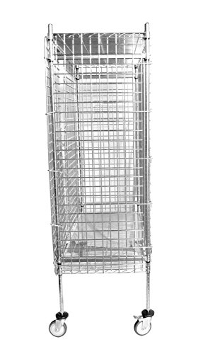 Omega 18" Deep x 48" Wide x 69" High Mobile Chrome Security Cage with 2 Interior Shelves