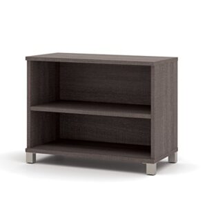 Bestar Pro-Linea Small Shelving Unit, 36W, Bark Grey