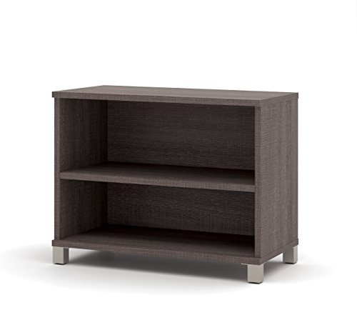 Bestar Pro-Linea Small Shelving Unit, 36W, Bark Grey