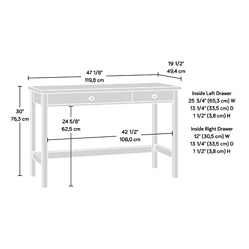 Sauder County Line Writing Desk, Salt Oak finish