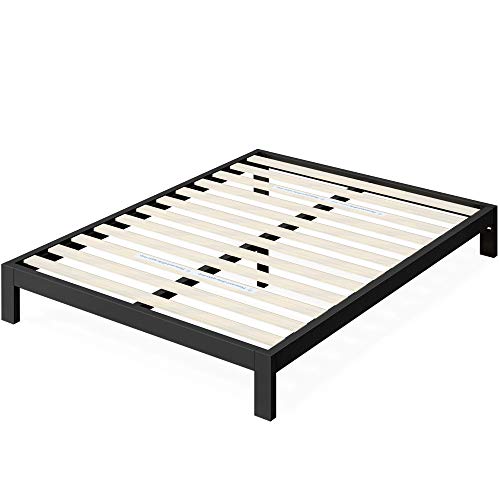 ZINUS Arnav Metal Platform Bed Frame / Wood Slat Support / No Box Spring Needed / Easy Assembly, Black, King