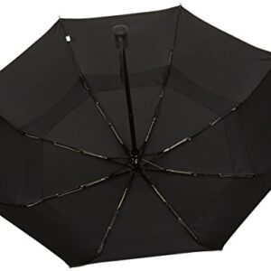 Amazon Basics Automatic Travel Small Compact Umbrella With Wind Vent, Black, One Size