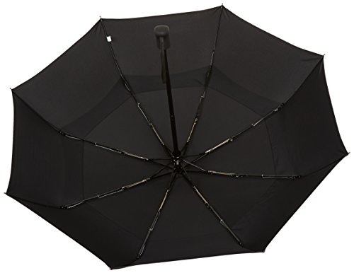 Amazon Basics Automatic Travel Small Compact Umbrella With Wind Vent, Black, One Size