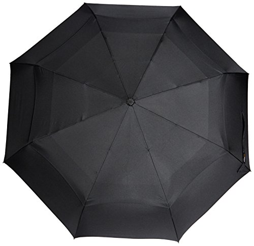 Amazon Basics Automatic Travel Small Compact Umbrella With Wind Vent, Black, One Size