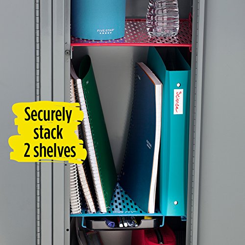 Five Star Extra Tall Locker Shelf and Drawer, Holds 100 lbs., 14 in. Clearance, Fits 12 in. Width Lockers, Locker Accessories, Teal (73363)