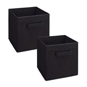closetmaid 3784 cubeicals fabric drawer, black, 2-pack