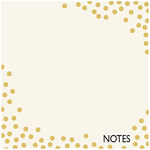 Wall Pops WallPops WPE1503 Gold Confetti Organization Kit, White & Off-White