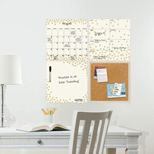 Wall Pops WallPops WPE1503 Gold Confetti Organization Kit, White & Off-White