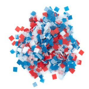 ultimate confetti red white and blue fine square tissue paper confetti-biodegradable (1lb)