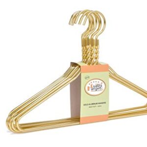 Beautiful Gold Aluminum Metal Suit Hangers Heavy Duty Coat Hangers (10 Pack Gold)