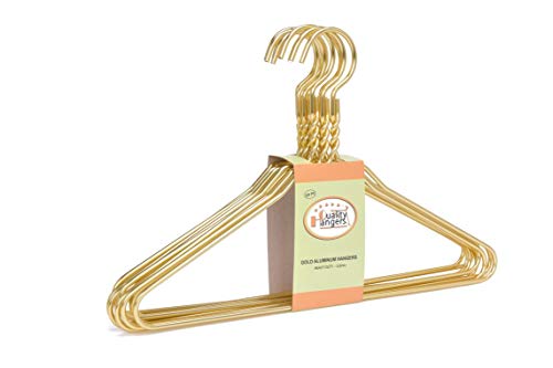 Beautiful Gold Aluminum Metal Suit Hangers Heavy Duty Coat Hangers (10 Pack Gold)