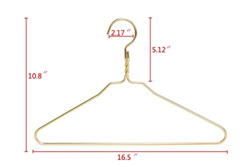 Beautiful Gold Aluminum Metal Suit Hangers Heavy Duty Coat Hangers (10 Pack Gold)