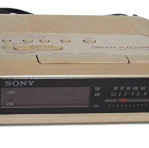 Sony Dream Machine Icf-c240 Digital Alarm Clock Radio Vintage 1980's Am/fm Beige