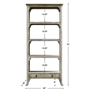 Uttermost Bridgely Aged Etagere, White