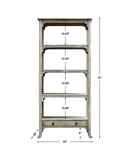 Uttermost Bridgely Aged Etagere, White