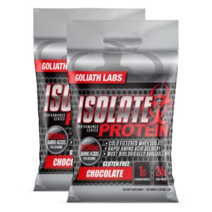 Goliath Labs Whey Protein Isolate [10 lbs/Strawberry] –Pure Protein Powder, 100% Cold Filtered, 24,000mg Amino Acids/Serving, Protein Mix for Muscle Strength (Packaging May Vary) – Diet & Nutrition