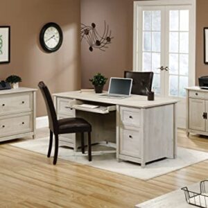 Sauder Edge Water Executive Desk, L: 65.12" x W: 29.53" x H: 29.37", Chalked Chestnut finish