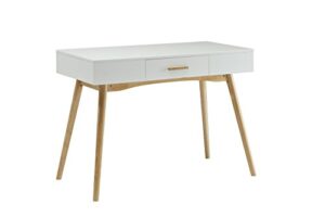 convenience concepts oslo 1 drawer desk, white