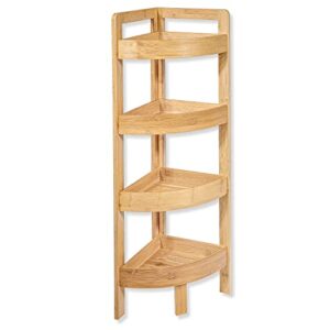 31.5" 4 tier bamboo corner storage shelf by trademark innovations