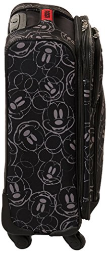 American Tourister Disney Softside Luggage with Spinner Wheels, Mickey Mouse Multi-Face, 21-Inch