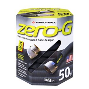 zero-g 4001-50 lightweight, ultra flexible, durable, kink-free garden hose, 5/8-inch by 50-feet,black