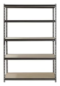 hardware & outdoor heavy duty garage shelf steel metal storage 5 level adjustable shelves unit 72" h x 48" w x 24" deep