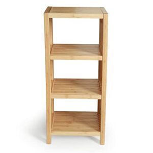 ToiletTree Products Bamboo Freestanding Organizing Shelf - Wooden Bathroom Shelf to Store Toiletries - Bamboo Shelf to Use in The Bathroom, Bedroom, and More - 4-Tier Shelf