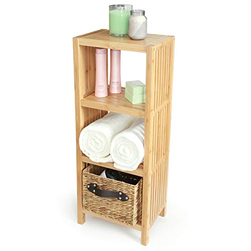 ToiletTree Products Bamboo Freestanding Organizing Shelf - Wooden Bathroom Shelf to Store Toiletries - Bamboo Shelf to Use in The Bathroom, Bedroom, and More - 4-Tier Shelf