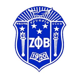 zeta phi beta sorority woven emblem patch 3" t