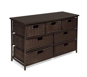 august collection wide seven basket drawer storage unit