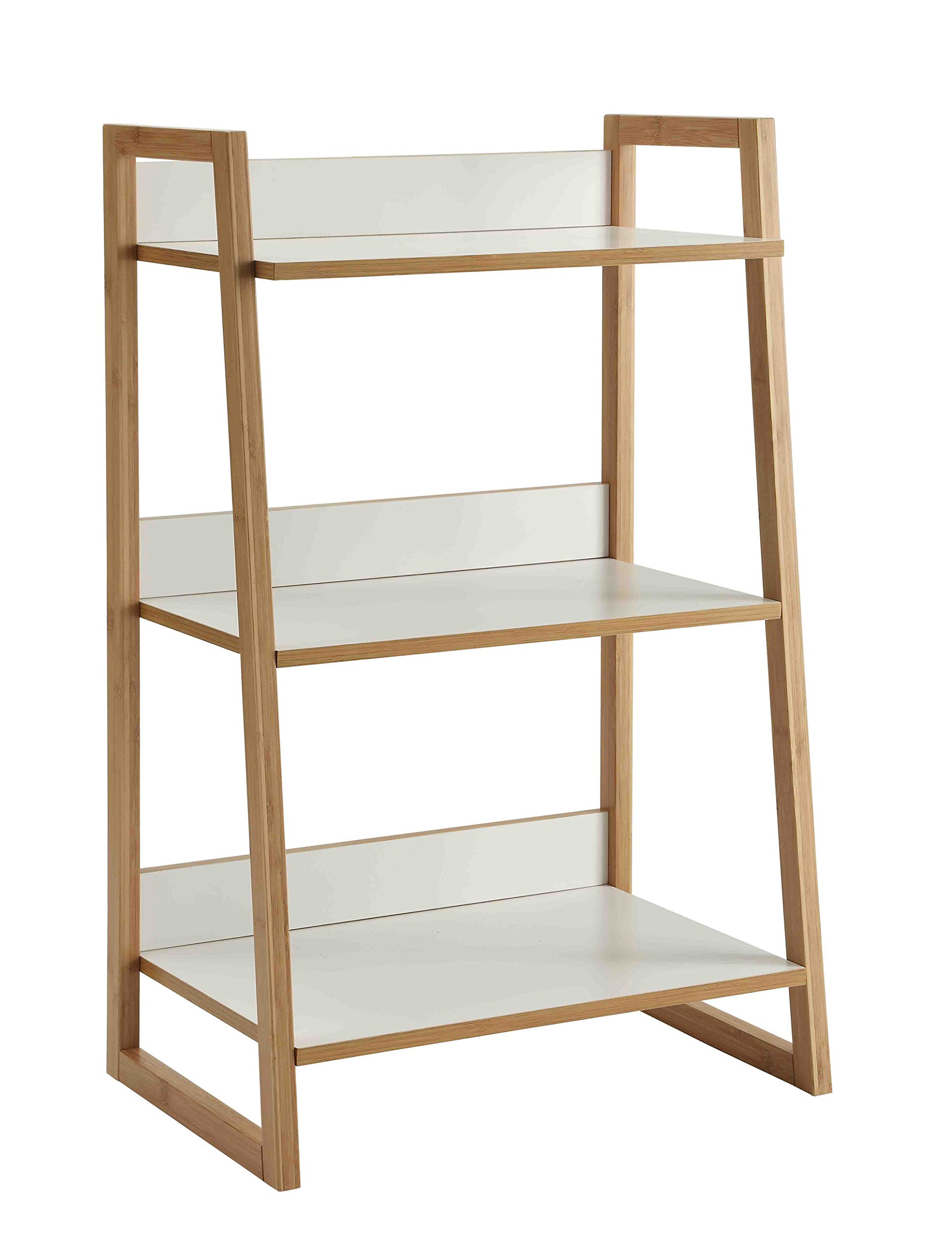 Convenience Concepts Oslo Sundance 3 Tier Shelf, White / Bamboo