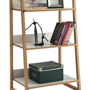 Convenience Concepts Oslo Sundance 3 Tier Shelf, White / Bamboo