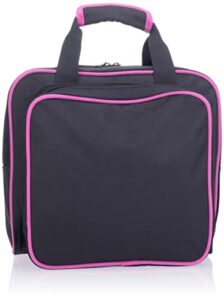 janome 002derbytoteblk small sewing machines tote bag, canvas, for 1/2 and 3/4 size machines,black canvas