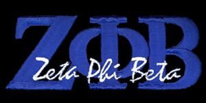 zeta phi beta sorority 3 "w blue sphinx signature emblem patch