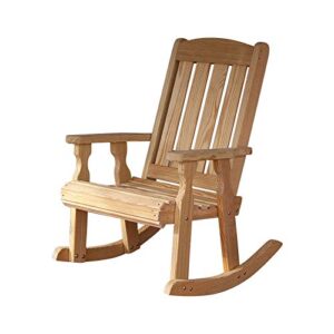 amish heavy duty 600 lb mission pressure treated rocking chair (unfinished)