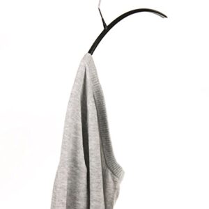Tosnail 10 Pack Black Super Grippy Slip-Reducing Contour Shirt Hangers, Sweater Hangers, Dimple & Crease Free Hanger Solution - Black