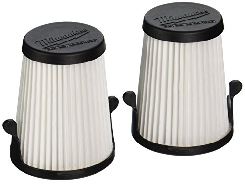 Milwaukee Genuine OEM 49-90-1950 3” Replacement Dry Filters for M12 Compact Vacuum (2 Pack)